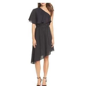 Charles Henry One Shoulder Asymmetrical Dress